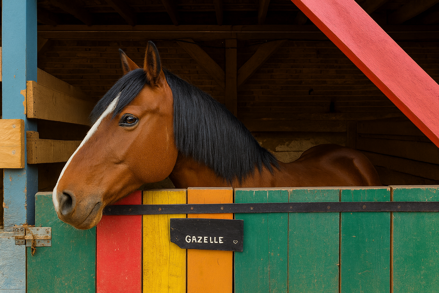 Poney du club nommé Gazelle